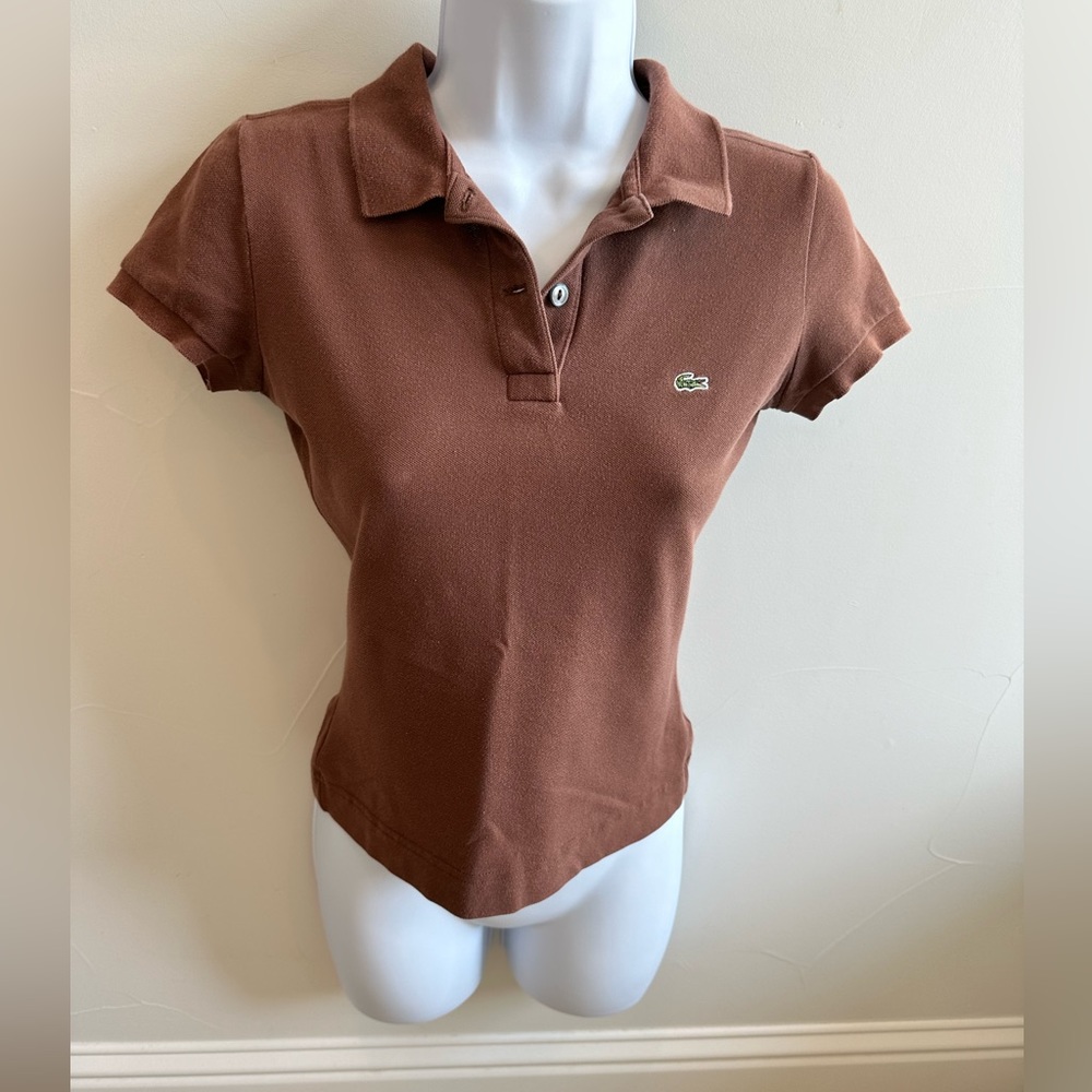 Lacoste Brown Polo - size 34